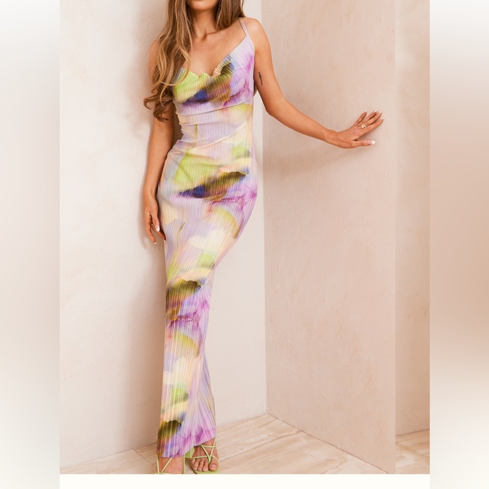Elegant Multicolor Maxi Dress